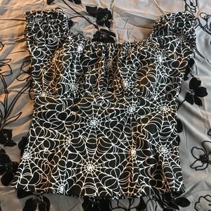 Pinup Girl Clothing Spider Web Top